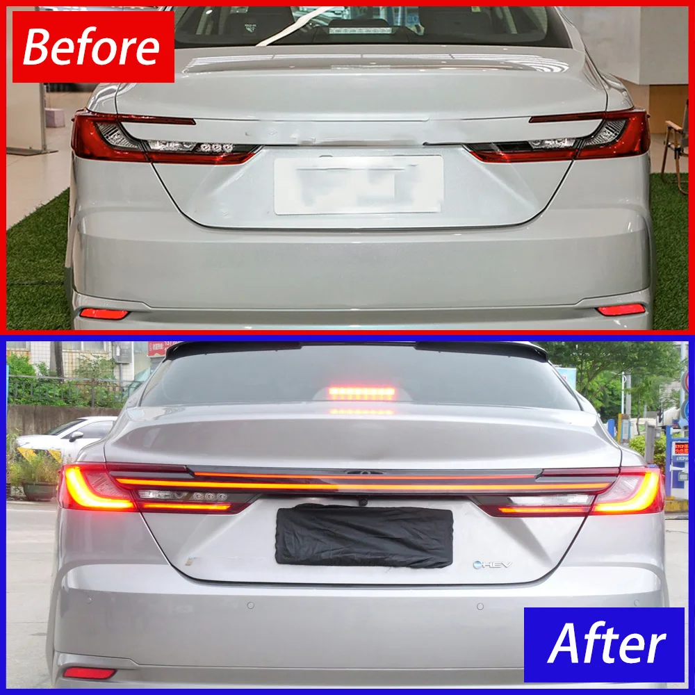 For Toyota Camry 2024 Auto Rear Lamps Assembly Upgrade LED Car Through Taillights Start Animation Plug and Play Tool Accessories
