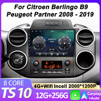 Car Radio Player For Citroen Berlingo B9 Peugeot Partner 2008 - 2019 Wireless CarPlay Android Auto 2din GPS Navigation 5G Wifi