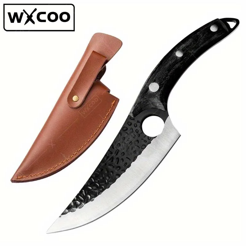 

1pc,Kitchen Knife,Hand-forged Kitchen Boning Knife with Cover 5inch Utility Knives Meat Cleaver Stainless Steel Butcher Knife