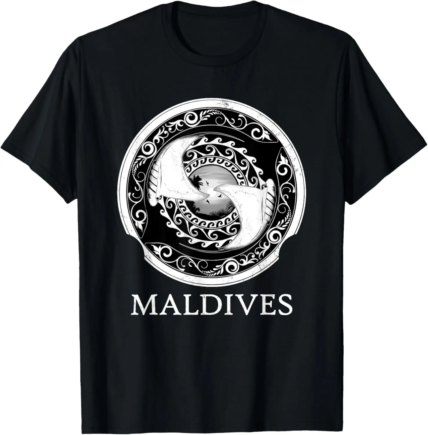 Manta Rays Maldives Diving Republic of the Maldives T-Shirt