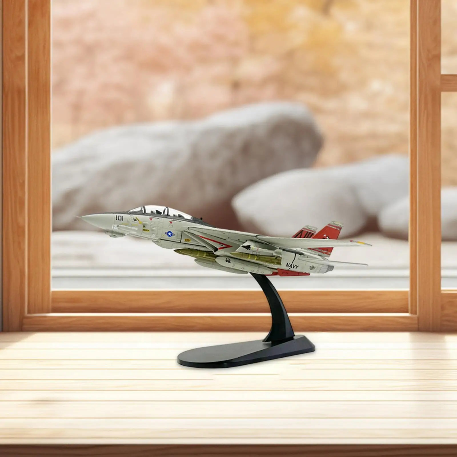 Modello F-14D in scala 1/100 con carrello di atterraggio intercambiabile Collezione di aeroplani con ali trasformabili versatili in miniatura