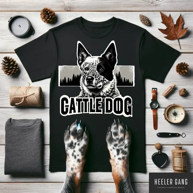 Woodland Mottled Australian Cattle Dog Blue Heeler T-Shirt
