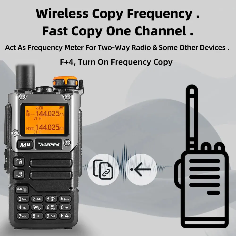 Quansheng UV K5 (8) Walkie Talkie Am Fm Stazione di commutazione radio bidirezionale Ham Set wireless Ricevitore a lungo raggio Quansheng UV-K6