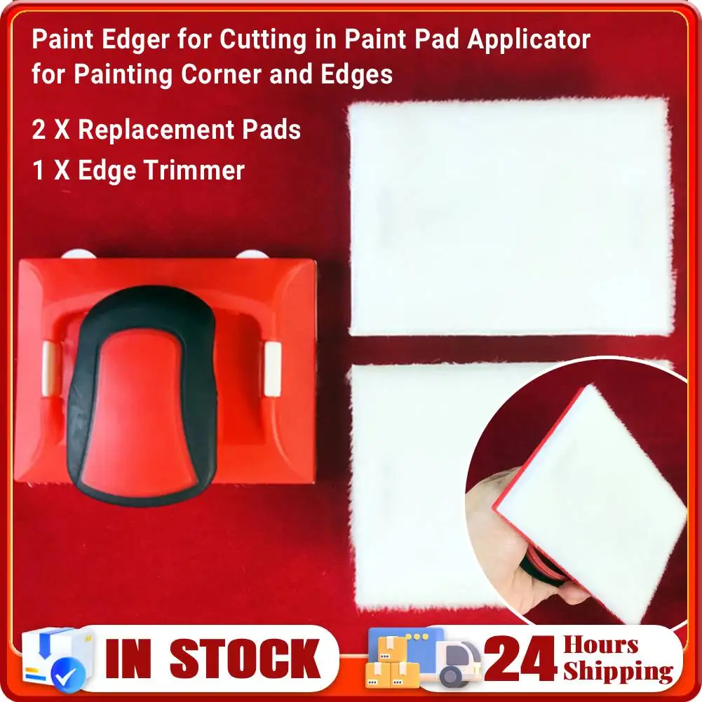 Paint Edger for Cutting in Rotating Handle Paint Pad Applicator Wall Corner Painter Pad for Walls and Ceilings