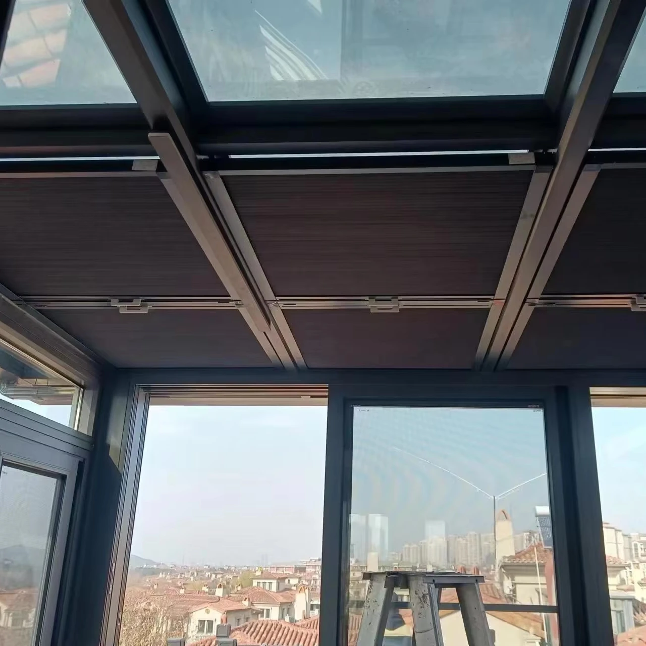 custom-made Sunroad Sunshade Horizontal Electric Motorized Skylight Honeycomb Blinds