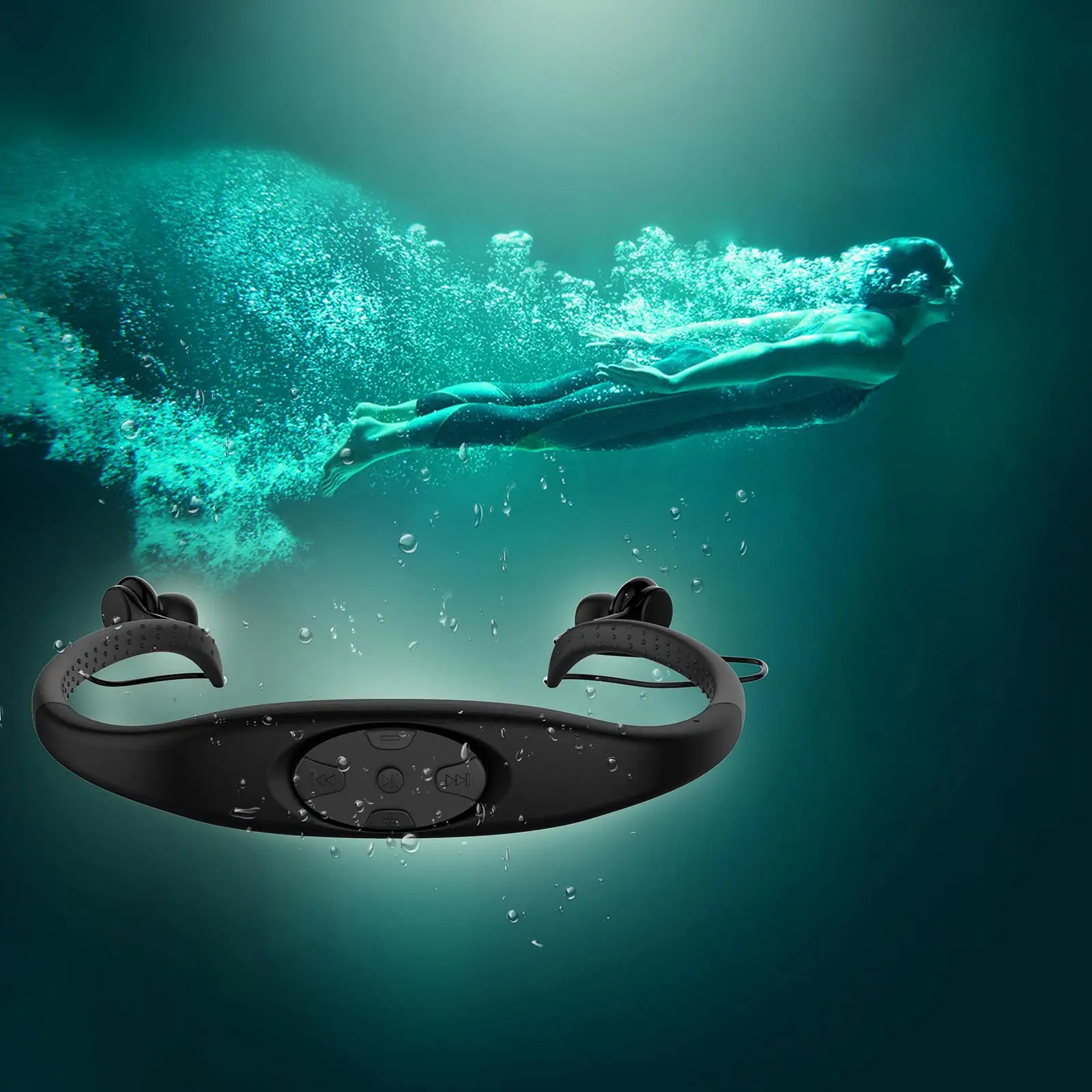 [ترقية 2020] سماعات أذن رياضية مع ميكروفون، 5.0 سماعات، 6H، IPX8 مقاومة للماء، سماعات أذن عازلة للضوضاء