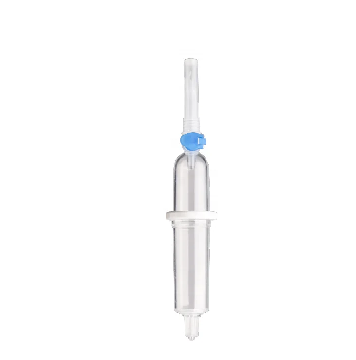 Hospital medical single use Factory supply IV set air stop drip chamber