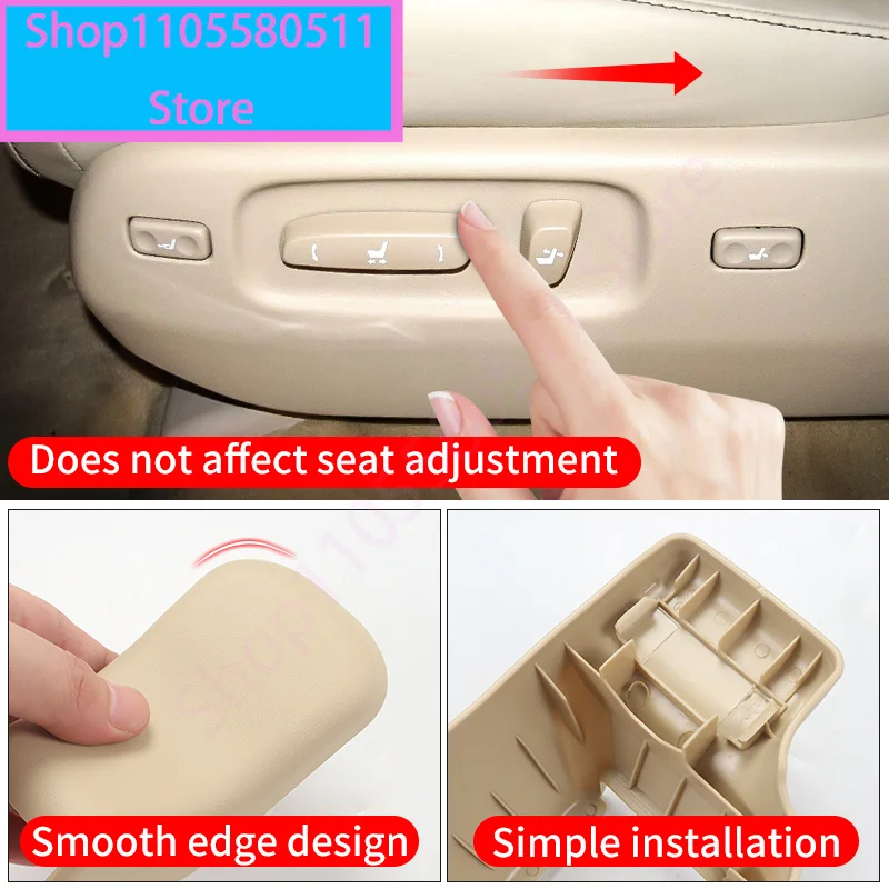 For 2008-2021 Toyota Land Cruiser LC200 J200 Seat Rail Sliding Track Cover Protector Dustproof Anti-Scratch Interior Accessories view 6