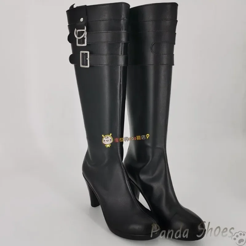 Danganronpa Kirigiri Kyoko Cosplay Shoes Anime Game Long Boots Kirigiri Kyoko Cosplay Costume Prop Shoes for Con Halloween Party