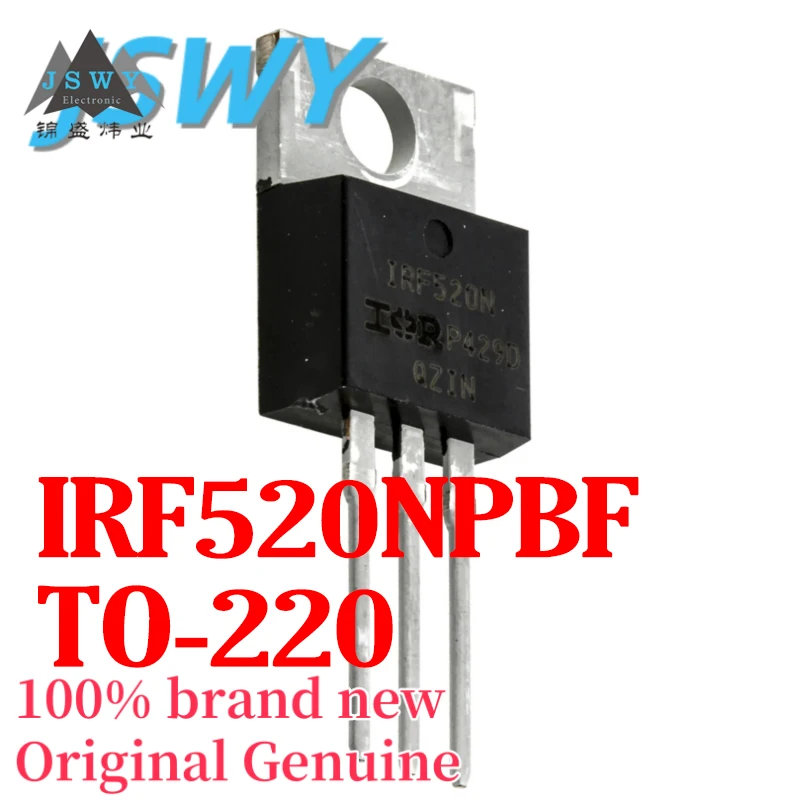 

(5/50 pcs) IRF520NPBF IRF520 TO220 MOSFET Genuine Original Electronics Free Shipping