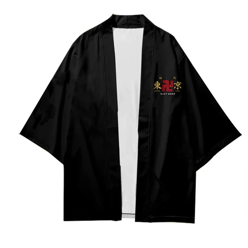 Dragones negros tokyo Revenge kimonos japoneses para hombres Haori vengadores disfraz Cosplay la capa de kimono M17