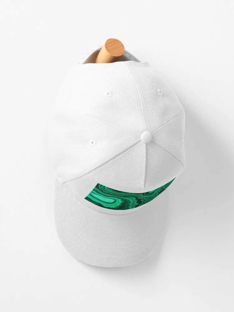 Malachite Green Faux Marble With Gold Veins III Cap For Unisex Adult Outdoor Casual Sun Baseball Caps New Fashion Hat