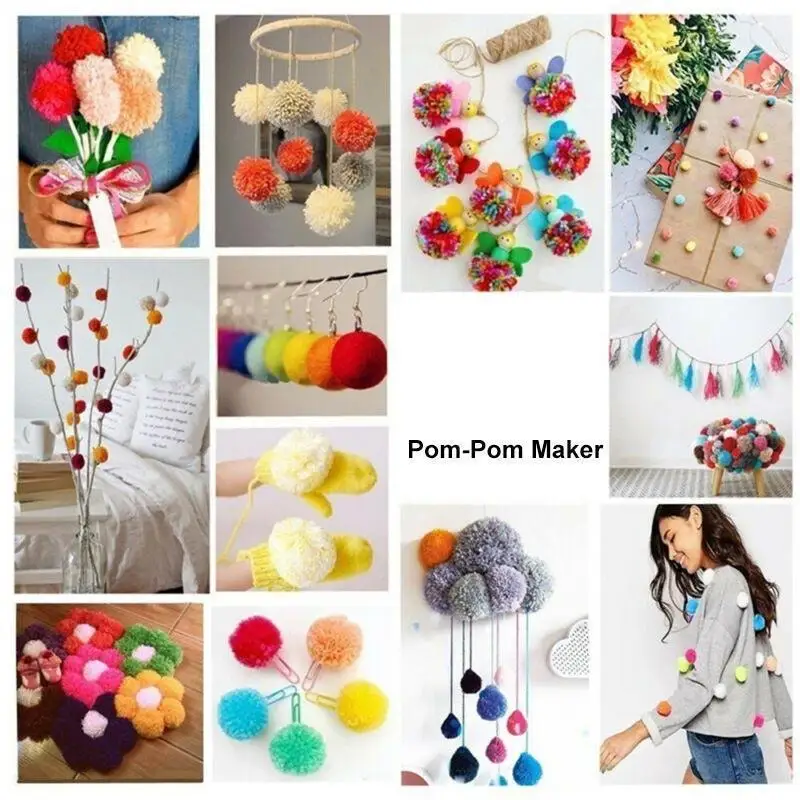 Multipurpose Pom-Pom Maker (4pcs/1 Set)