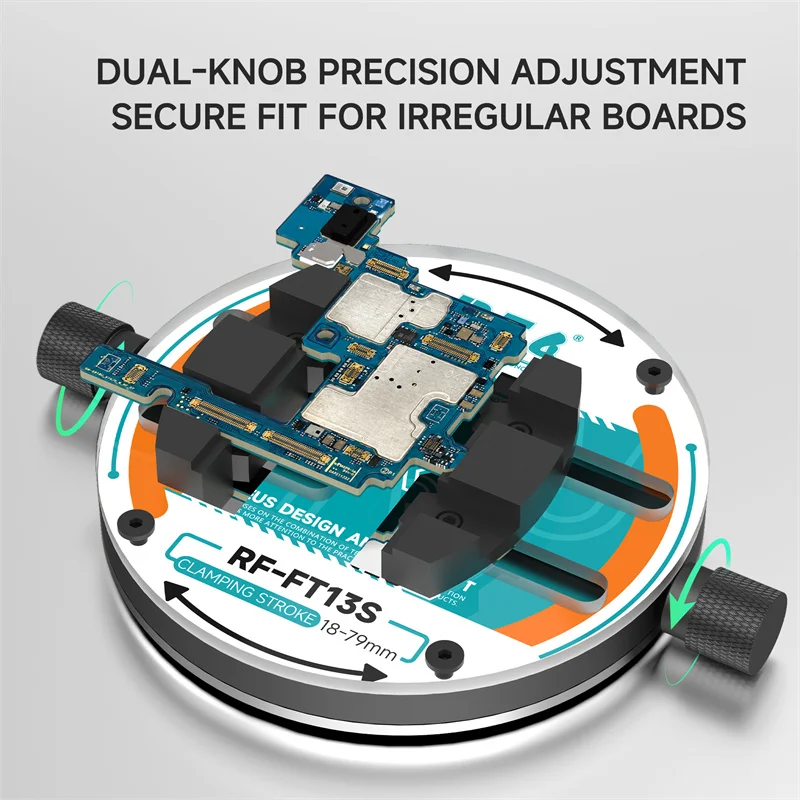 RF4 RF-FT13S Universal PCB Clamp 18-79mm Coaxial Rotation No Solder Blocking For Phone Motherboard CPU Repair Tools