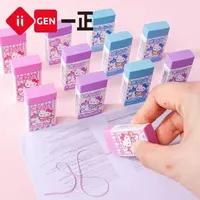 Iigen Hello Kitty Eraser Soft 2B Pencil Eraser Student Art Sketch Painting Correction Supplies School Exam Writing Erase 3PCS