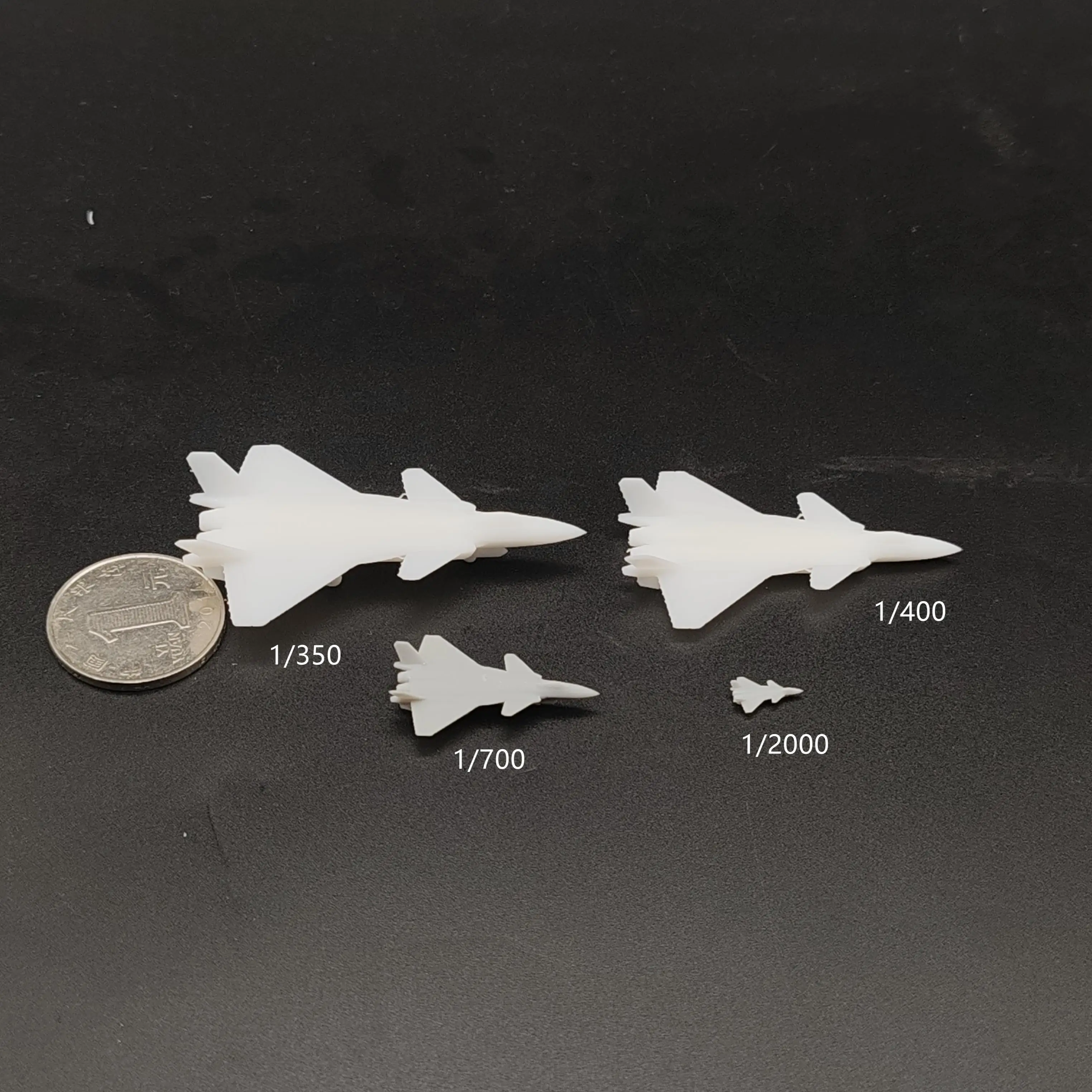 Veyron chinois J-20, chasseur furtif 1/2000 1/1500 1/700 1/400 1/350 avec train d'atterrissage à aile ouverte, 10 pièces