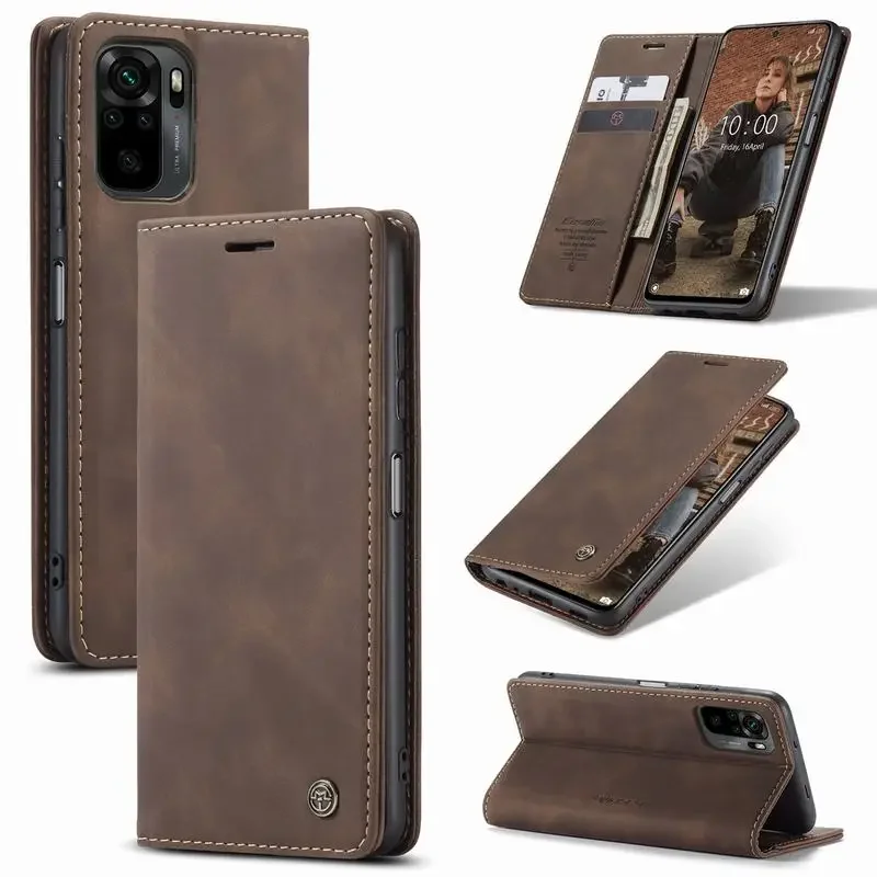 Custodia in pelle per Xiaomi Redmi Note 10 Pro Max Flip Wallet Magneitc custodia per telefono paraurti in Silicone su Xiomi Redmi Note 10S Pro Coque