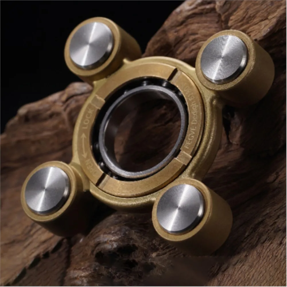 FEGVE EDC Flying Apsaras Air Fidget Spinner Brass Stainless Steel Anxiety Relief Gadgets Metal Fidget Toy Original Design