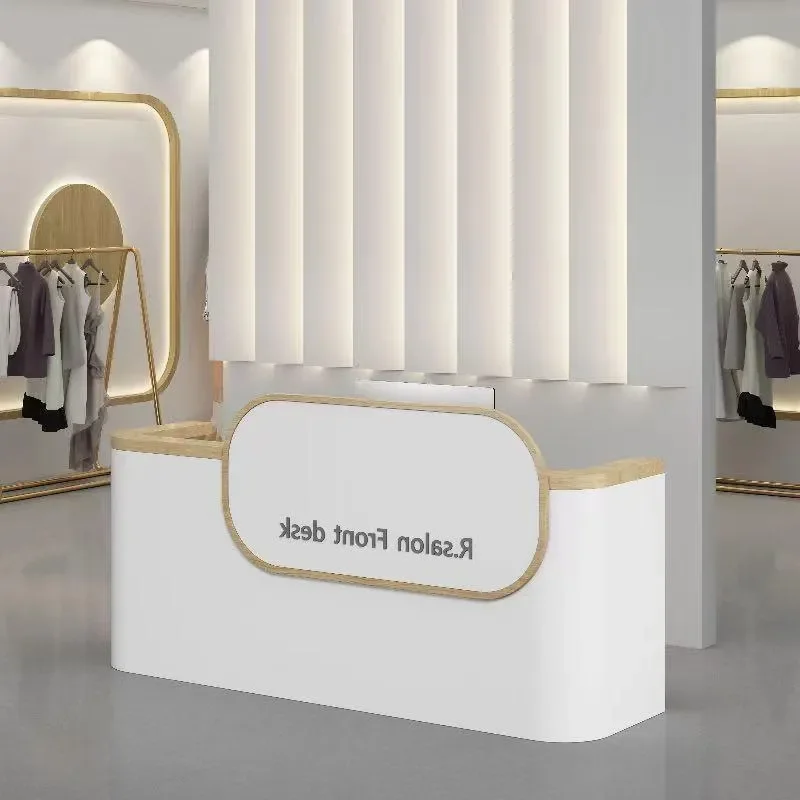 Modern Chinese Style Front Desk Counter Table for Beauty Salon Bar Training Institution Boutique Clothing Store Checkout