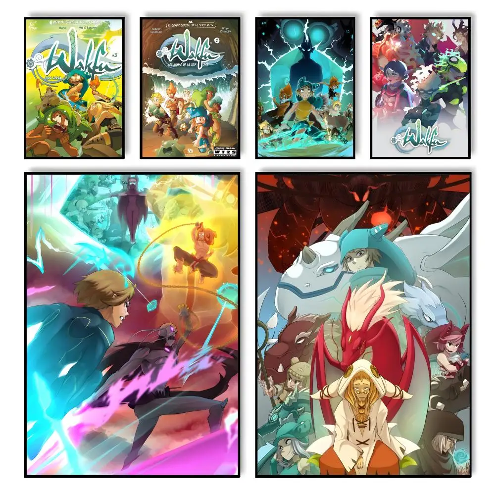Game W-Wakfu Classic Vintage Poster HD Self Adhesive Waterproof Wall Art Ideal for Home Office Dorm Bedroom Great Gift