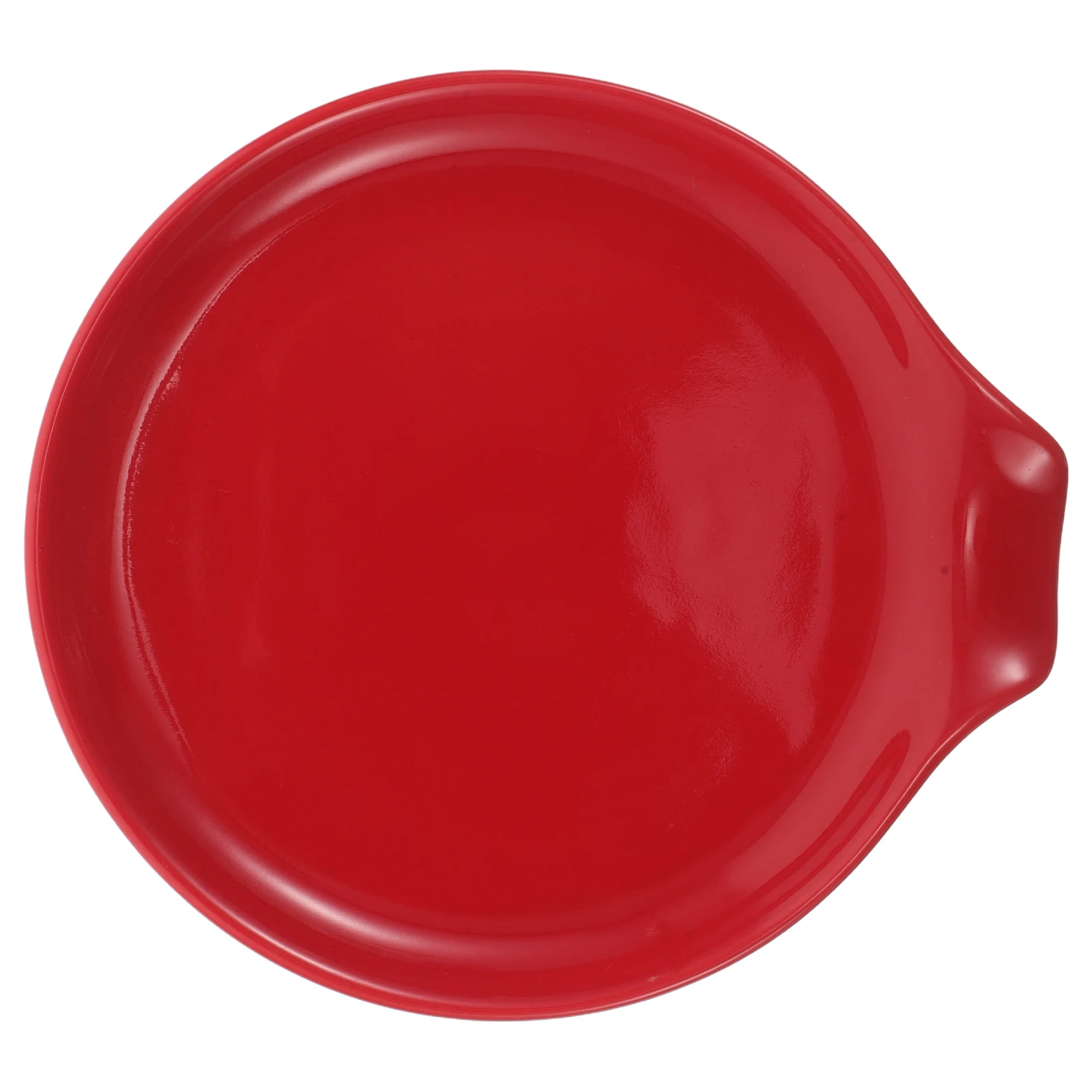 

Red Ceramic Spoon Holder for Coffee Station Elegant Porcelain Spoon Rest Kitchen Utensil Rack Compact Table Space Saver