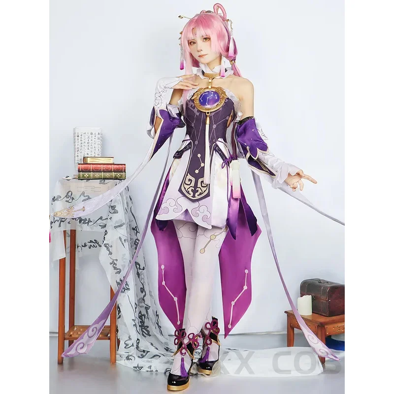 FuXuan Game Honkai Star Rail Fu Xuan Cosplay Costume Role Play Comic Con Dress Hallowmas Party Wigs Animation Prop