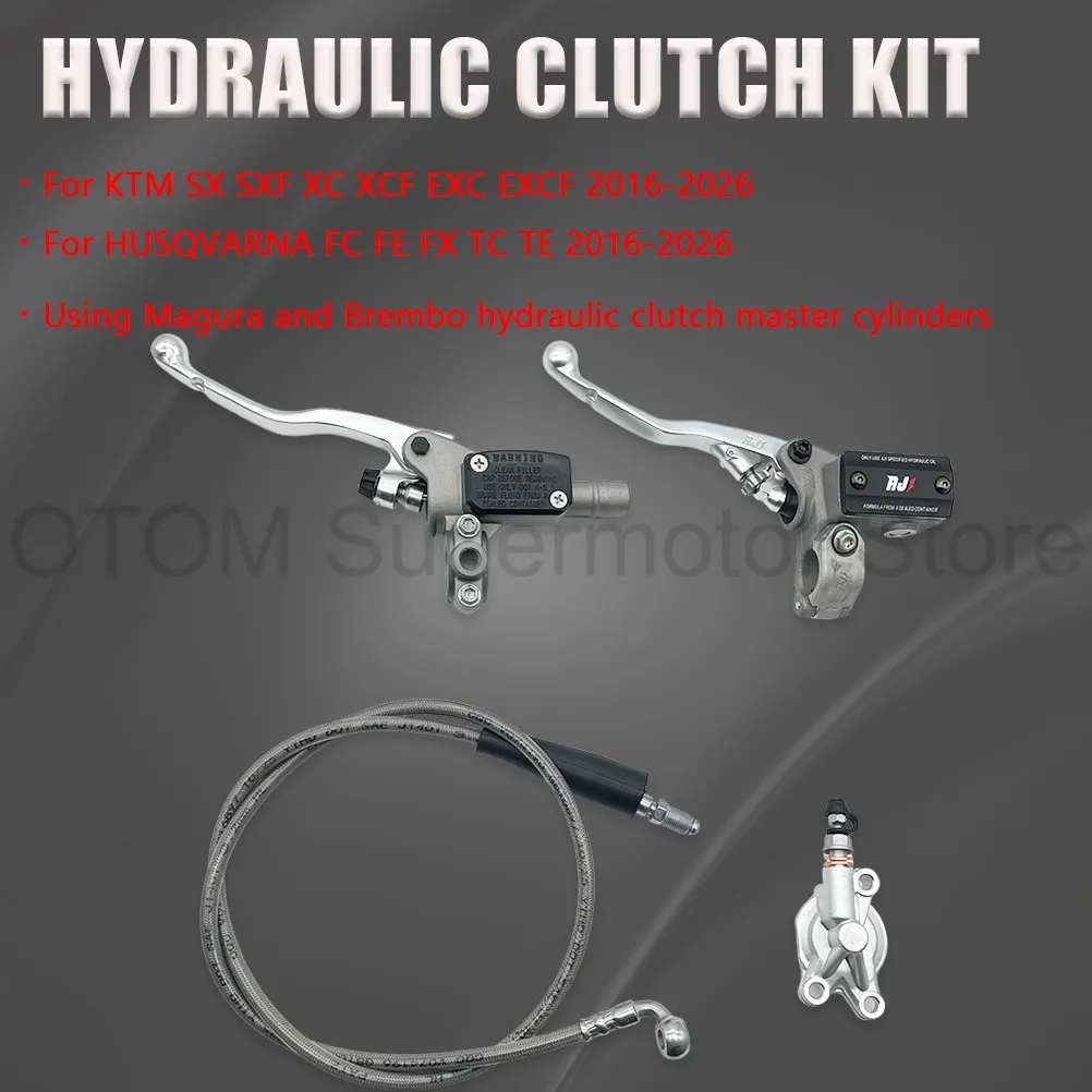 Cilindro Mestre e Cilindro Auxiliar de Embreagem Hidráulica para Motocicletas 2016-2026, com Tubo de Óleo e Alavanca de Reparo, para Brembo Magura KTM HUSQVARNA GASGAS SX