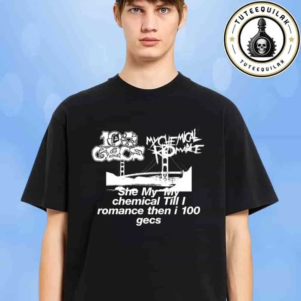 

100 Gecs x My Chemical Romance 2025 Эксклюзивная футболка She My Chemical