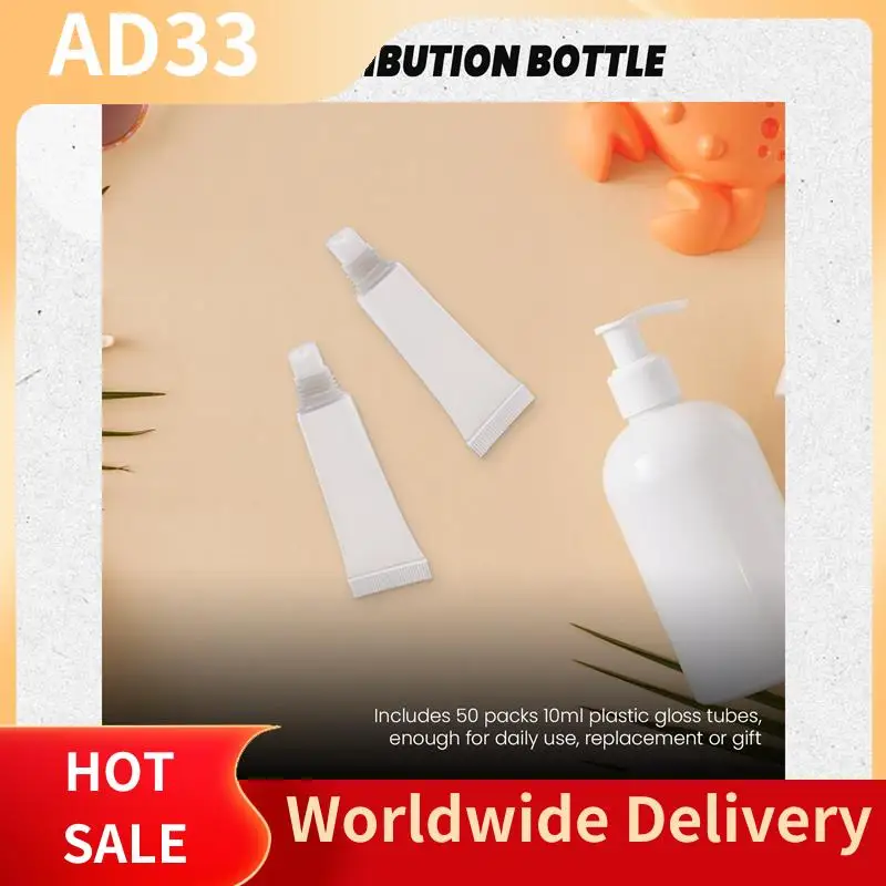 

2025 New50 Pack 10Ml Lip Gloss Tubes Empty Lotion Refill Tubes Soft Squeeze Tubes For DIY Travel Distribution Bottle