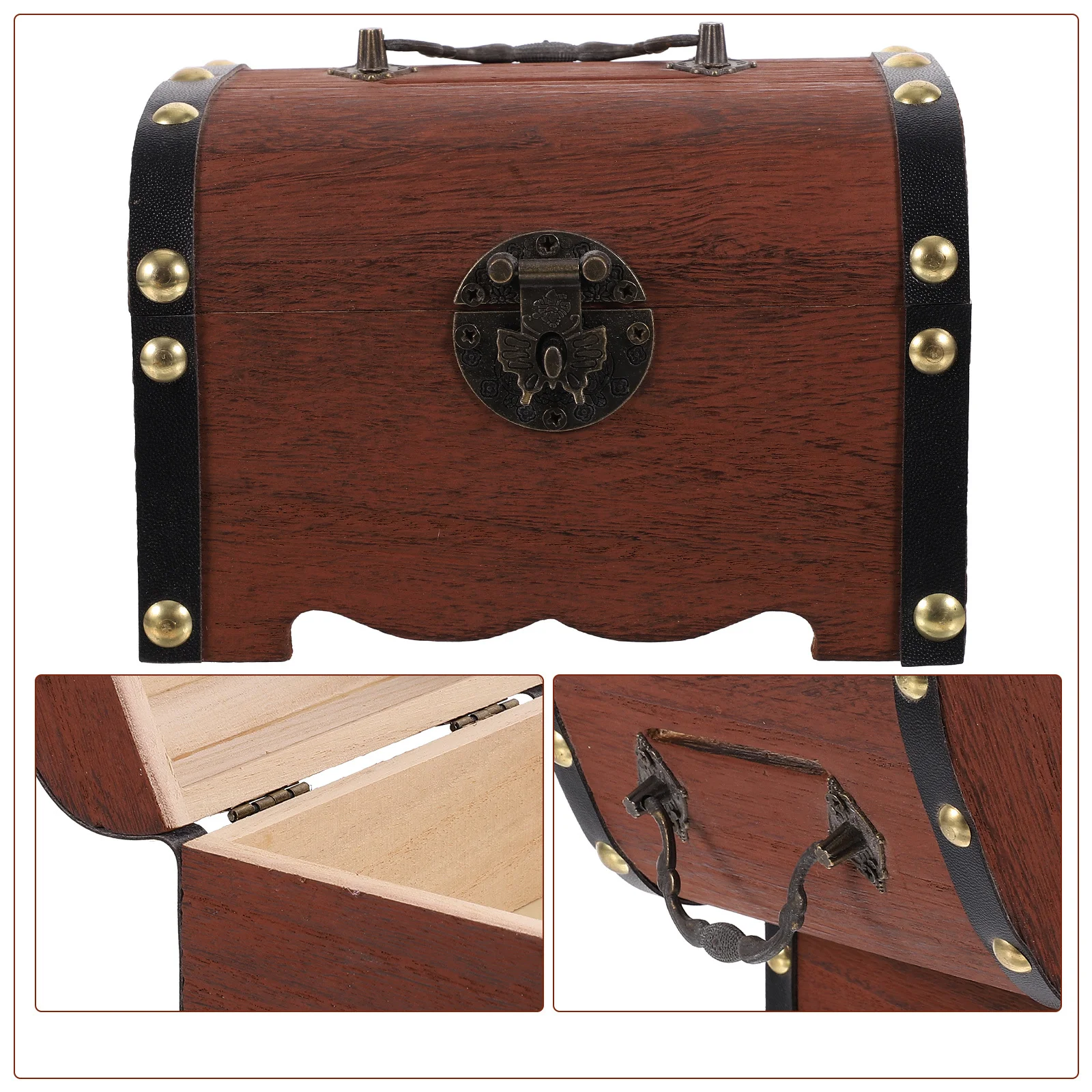 Sparschwein aus Holz im Vintage-Stil, abschließbares Geldsparglas für Kinder und Erwachsene, Schreibtisch-Münzaufbewahrung, Heimdekoration, einzigartiges Haus