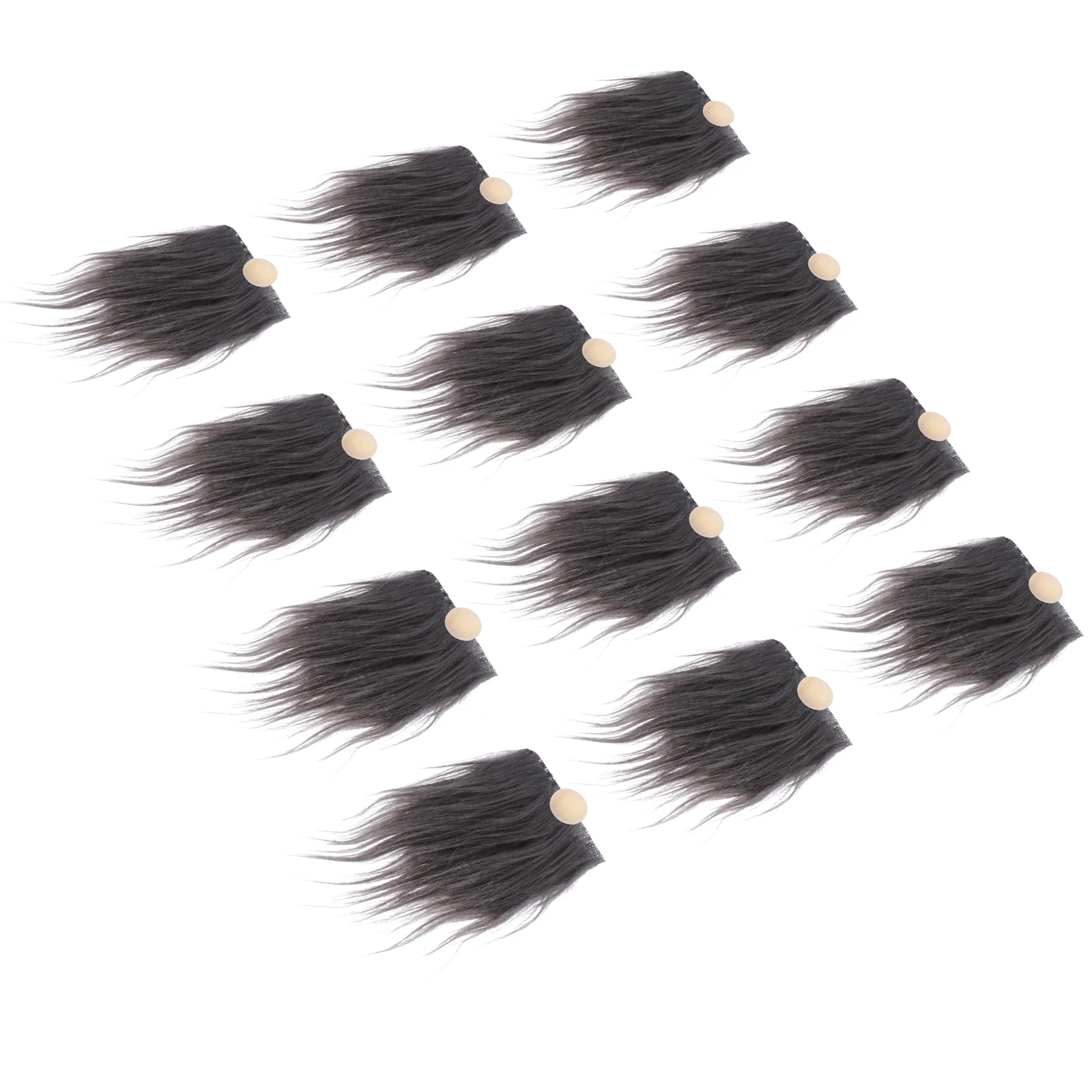 

12 Sets Gnome Beard DIY Colorful Fake Accessories Simulation Material Pre Cut Facial Hair Decor Craft Project Safe