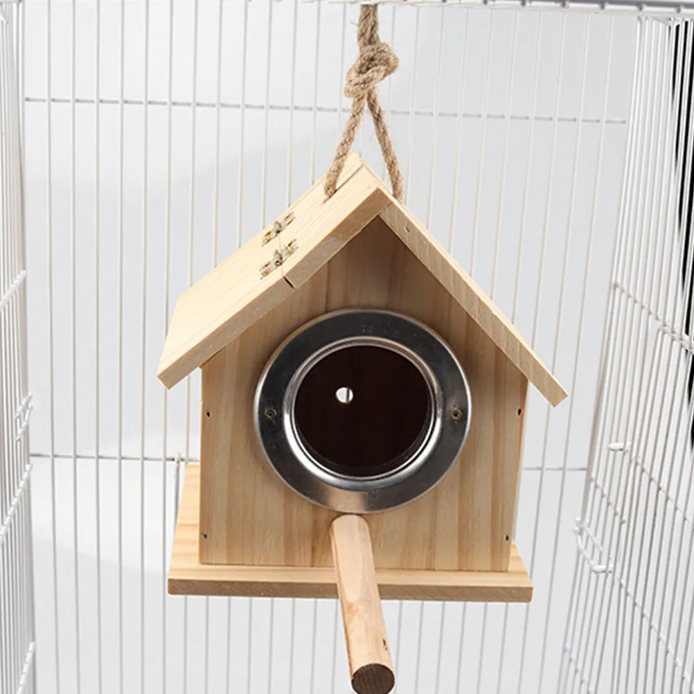 

1 шт. Премиум-класса: гнездо для попугаев из натуральной сосны, пространство для разведения птиц, инкубационное гнездо для попугаев, подвесное гнездо для птиц