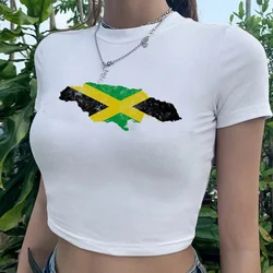 Jamaica gothic  cyber y2k hippie  crop top girl streetwear  fairy grunge  manga 90s tee  crop top