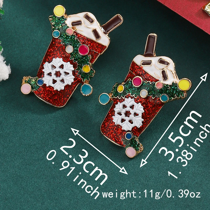 Weihnachten Tropfen Ohrringe Für Frauen Glänzenden Strass Santa Claus Weihnachten Baum Schneemann Elch Schneeflocke Lange Quaste Baumeln Ohrring Geschenke – Detail 5