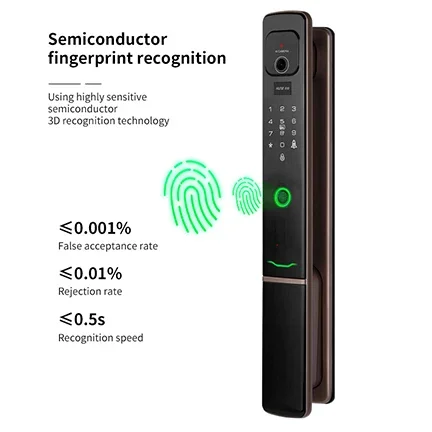 High Security Waterproof Outdoor of Multiple Function Digital Biometric Fingerprint Recognition Keyless Smart Door Lock