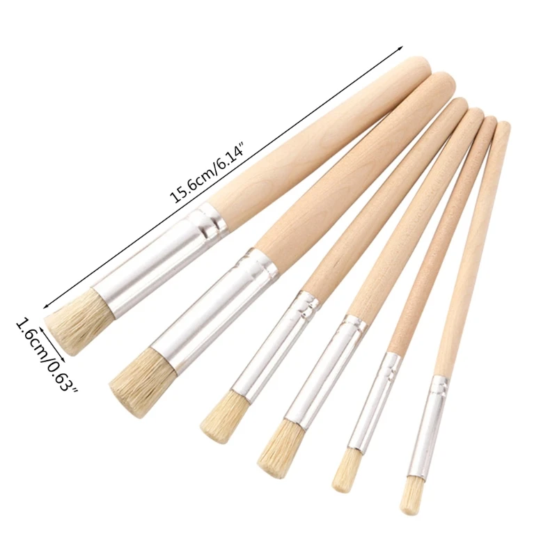 6 Stück Premium-Pinsel, Profi-Pinsel, für DIY-Decro-Acrylöl