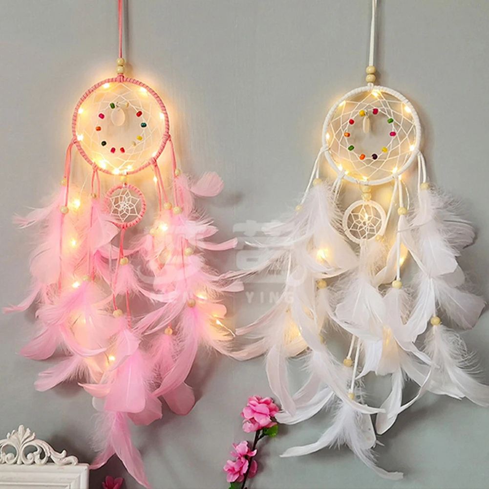 

Dream Catcher Wall Decor with Light for Home Nordic Decoration Kids Room Decor Wind Chimes Dream Catchers Hanging Dreamcatcher