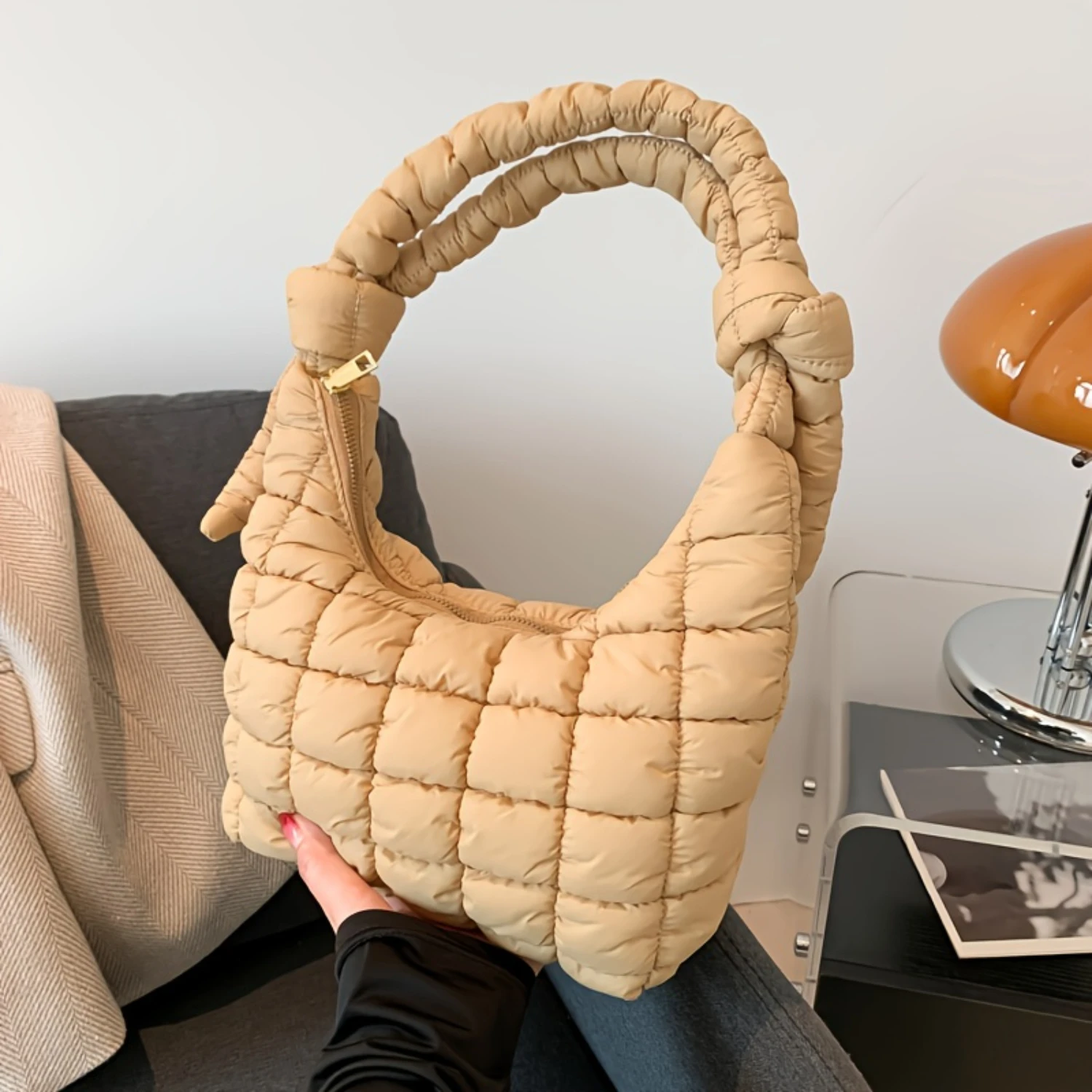 

Стеганая сумка-пуховик, эстетическая сумка через плечо Cloud, женская сумка через плечо с мягкой подкладкой