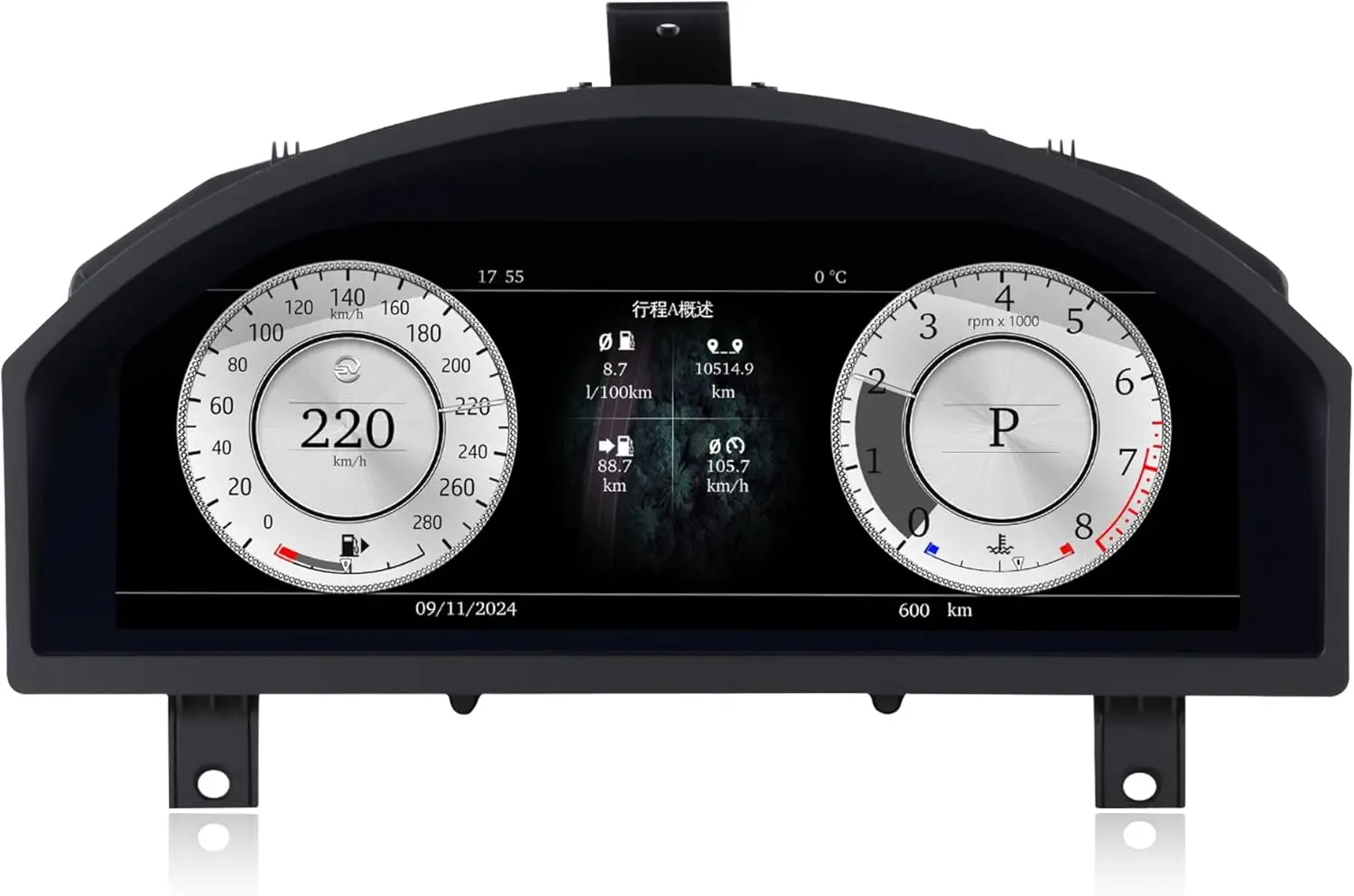 12.3-inch Digital Cluster Dashboard For Land Rover Freelander 2 2007-2015 Speedometer Wireless CarPlay HD screen 1920*720