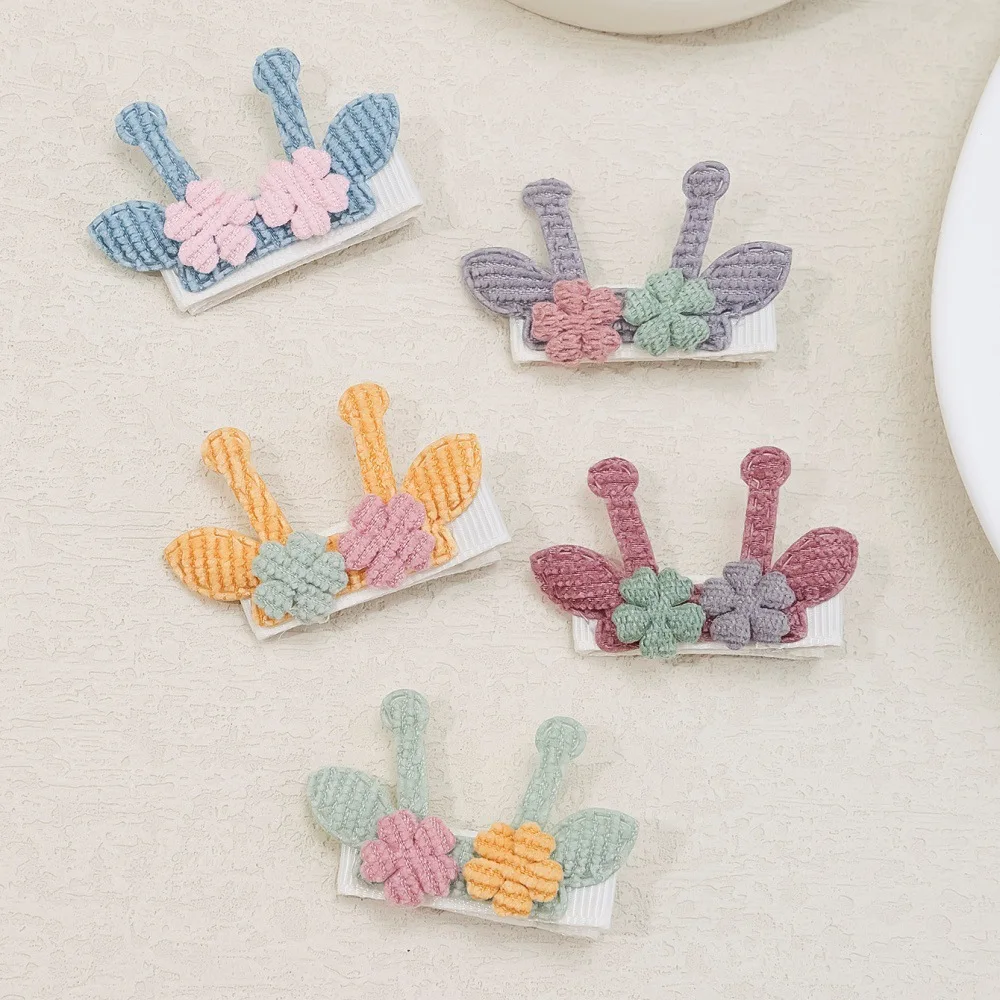 

60 PCS/Lot, Sweet Elf Ear Flower Hair Clips For Baby Girls Hair Accessories