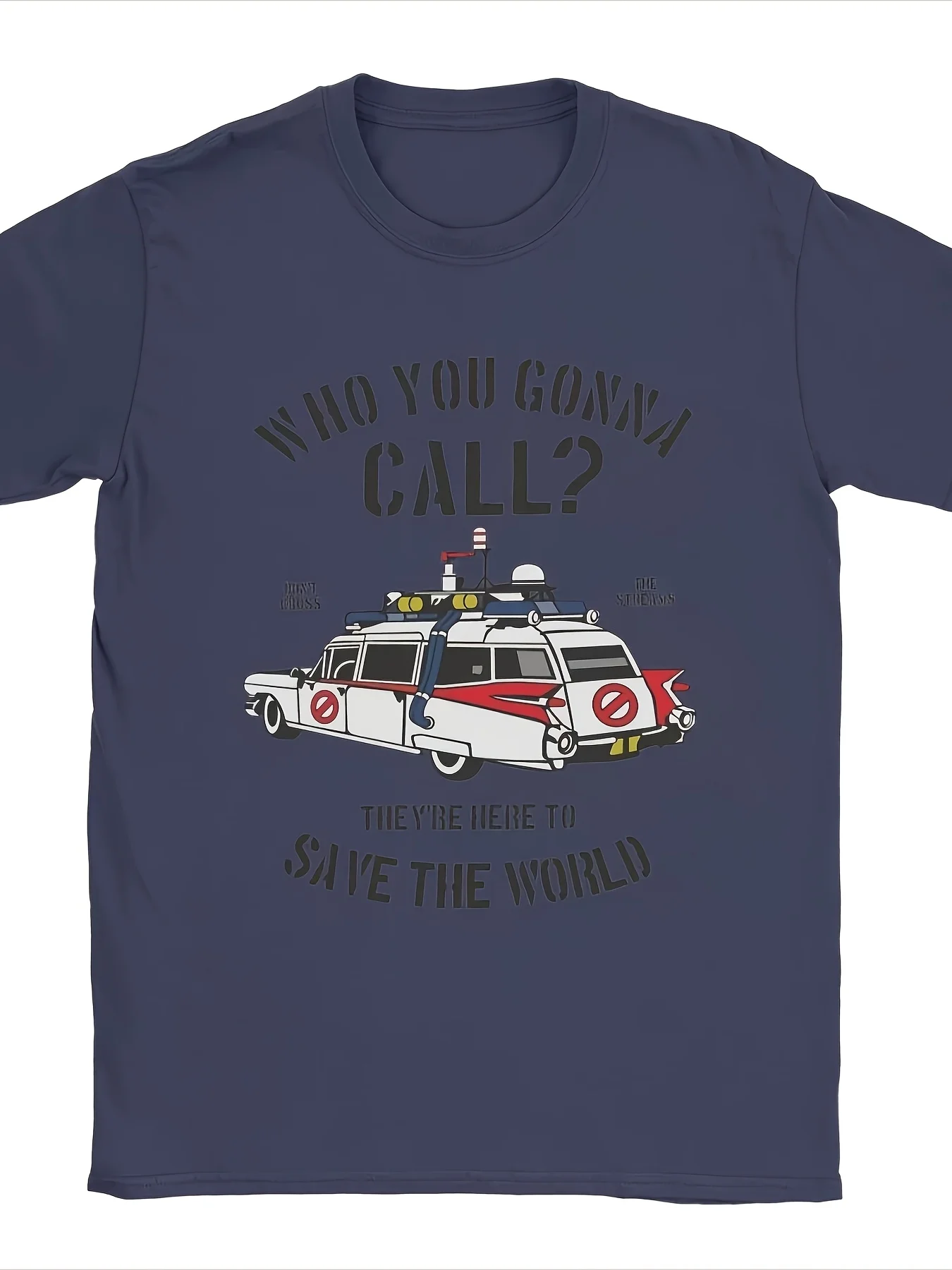 Men'S Ghostbusters Graphic T-Shirt Who You Gonna Call? Design Casual Short Sleeve Tee Comfortable Cotton for Casual Attire