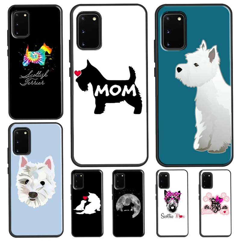 Westie Scottie Scottish Terrier For Samsung Galaxy S21 S22 Ultra S20 FE Note 20 Ultra S8 S9 S10 Note 10 Plus Phone Case