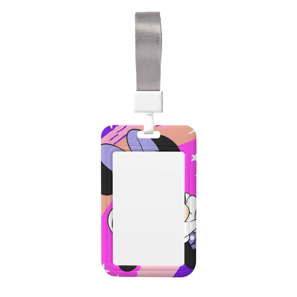 Custom Cartoon Mickey Mouse Minnie Card Badge Holder Card Holder Men Women Neck Strap ID Credential Holder For Nurse