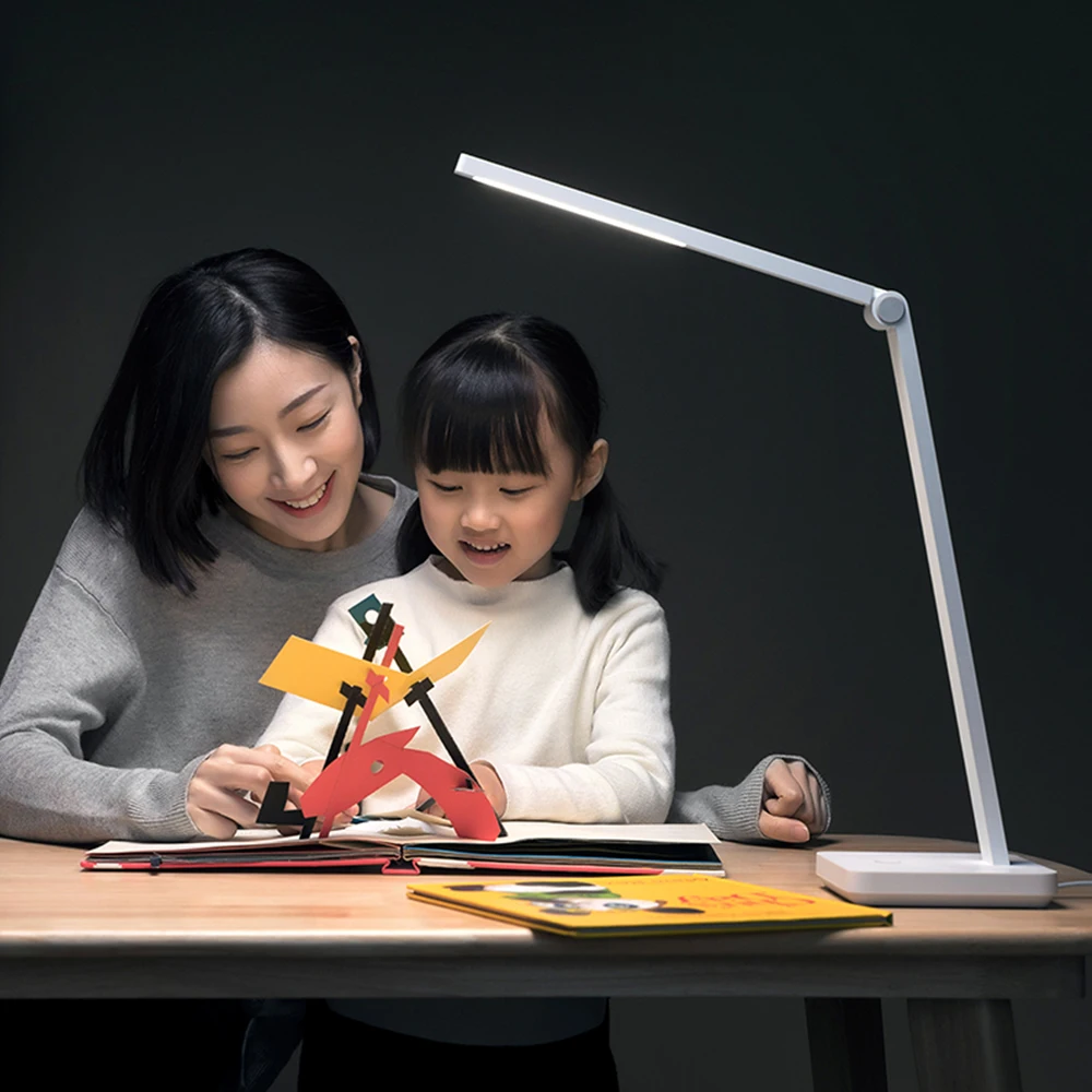 Imagem -05 - Mijia Lite Smart Led Desk Lamp Proteção para os Olhos Luz de Mesa Escurecendo Lâmpada de Cabeceira Noturna 4000k 500 Lumens