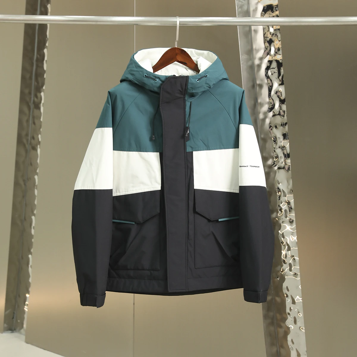 

Men's Faion Urban Sle Long Sve Cotton Jaet with Wool Filling Gourd ape Hat Winter Coat Warm Casual Pure Color