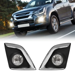 Led Fog Lamps Foglight For ISUZU D-MAX 2016 2017 2018 2019 Front Bumper Auto Parts Driving Daylights Waterproof Accessories