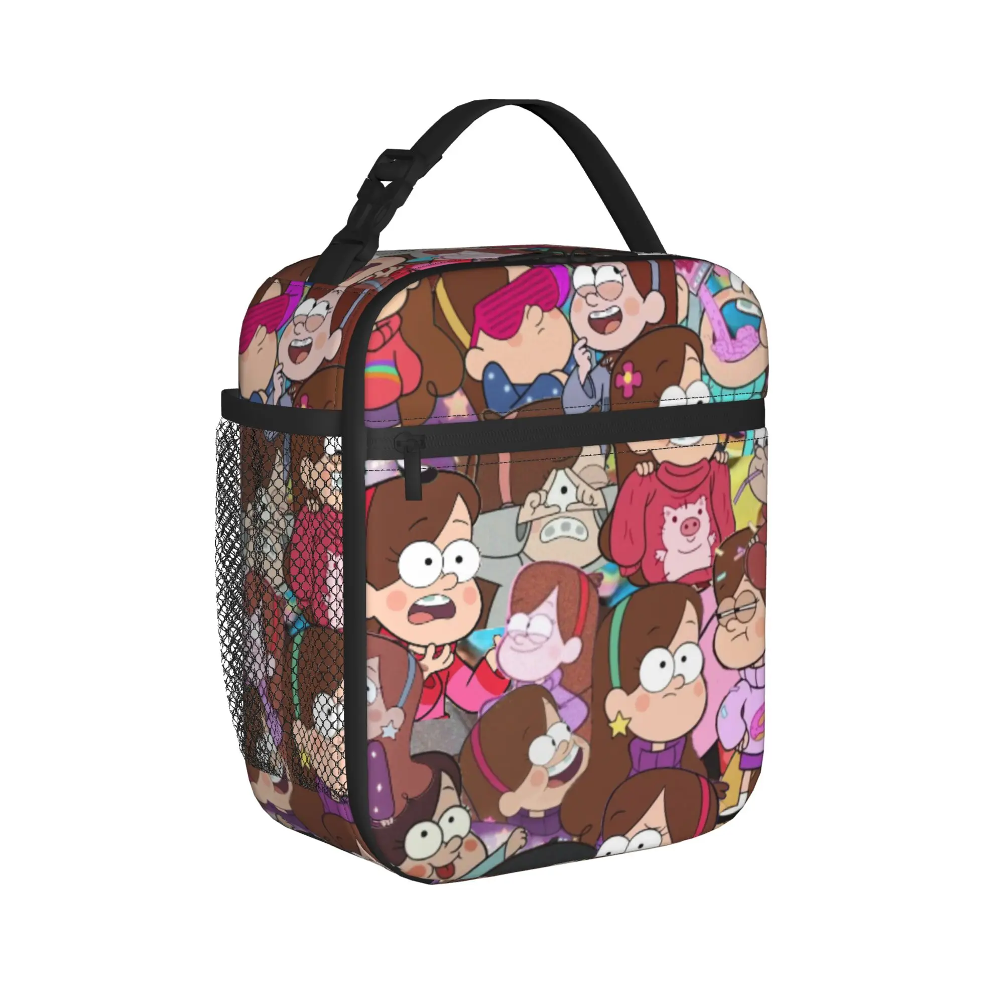 Gravitys Falls Thermal Insulated Lunch Bags for Work  Portable Food Bag Container Men Women Thermal Cooler Lunch Boxes