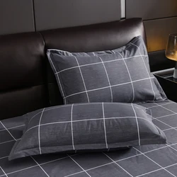 Simple plaid geometric pattern envelope rectangular pillowcases 2PCS 48x74cm pillow Cover for bedroom adult pillow case for bed