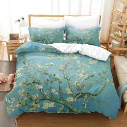 Van Gogh Bedding Set Single Full Queen King Size Bed Set with Pillowcase Aldult Kid Bedroom Duvetcover Sets 3D Retro Classic