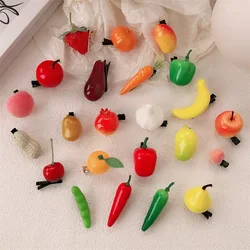 10/20/50/100Pcs/Lot Fashion Cute Funny Fruit 3D Children Cartoon Hairpin Women Girls Beautiful Duckbill Clip Headwear Gifts